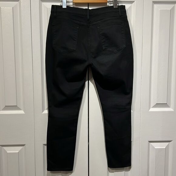 Frame Le High Skinny Black Coated Jeans Pants Size 31 - Picture 6 of 11